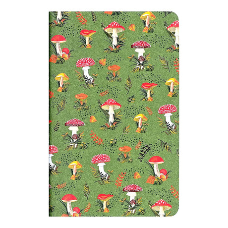 Green Mushrooms Mini Notebook