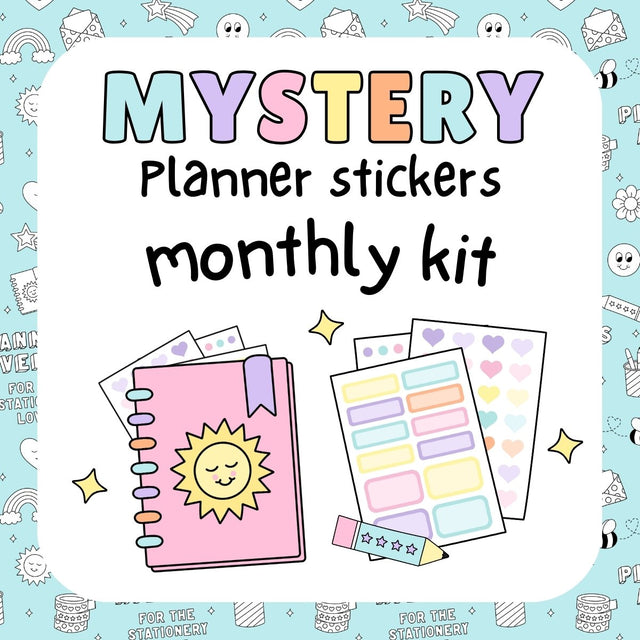 Mystery Planner Stickers Monthly Kit