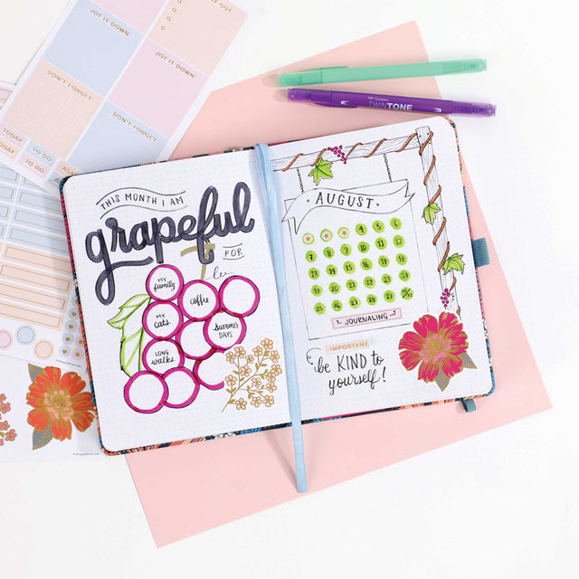 Happy Planner Retro Blooms Dot Grid Journal