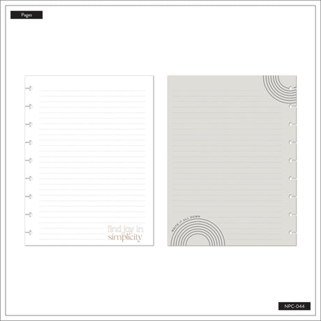 Happy Planner Realign Classic Notebook pages