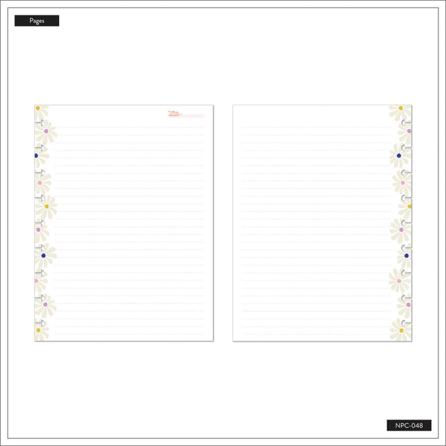 Happy Planner Fun Fleurs Classic Notebook pages