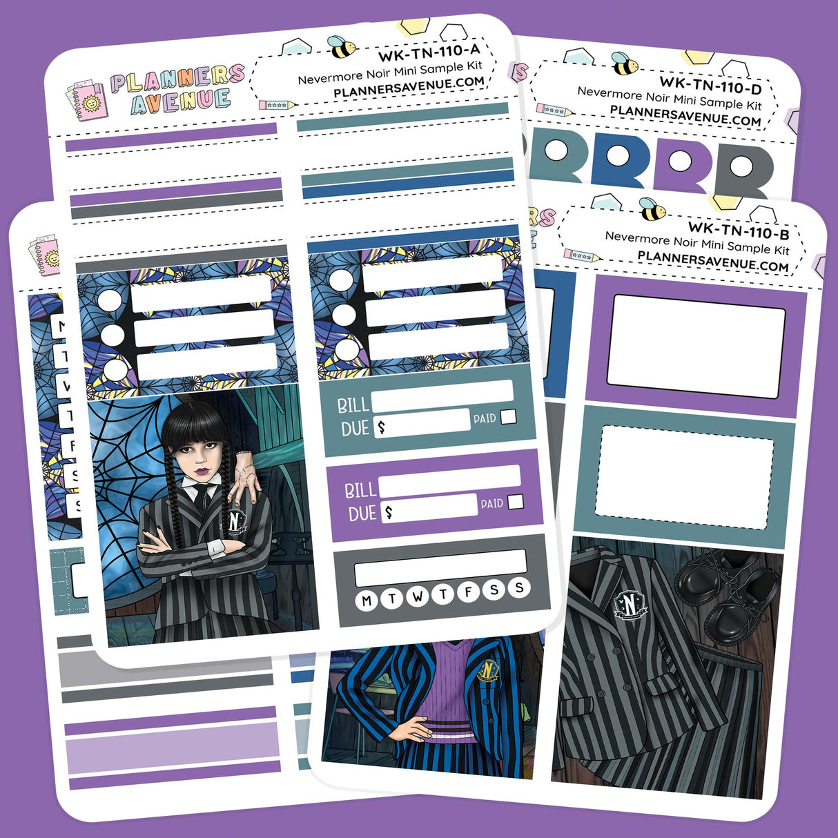 Nevermore Mini Sampler Weekly Sticker Kit