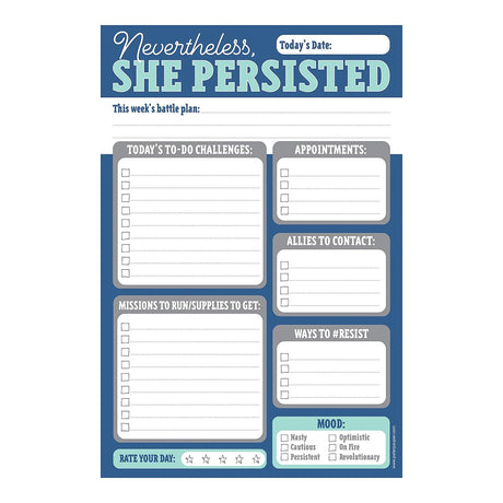 Nevertheless She Persisted Note Pad