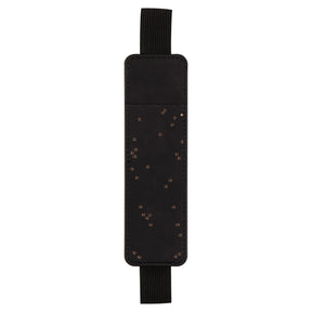 Happy Planner Dainty Neutrals Vegan Leather Slim Pen Holder  Black with star-like patterns on a white background