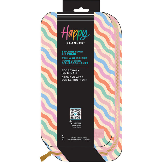 Happy Planner Boardwalk Ice Cream Sticker Book Zip Folio