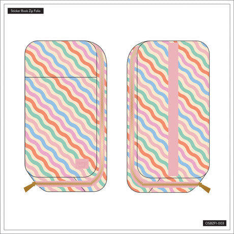 Happy Planner Boardwalk Ice Cream Sticker Book Zip Folio