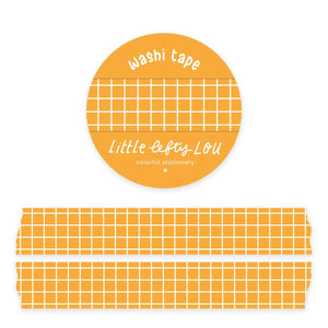 Ochre Yellow Grid Washi Tape by Little Lefty Lou