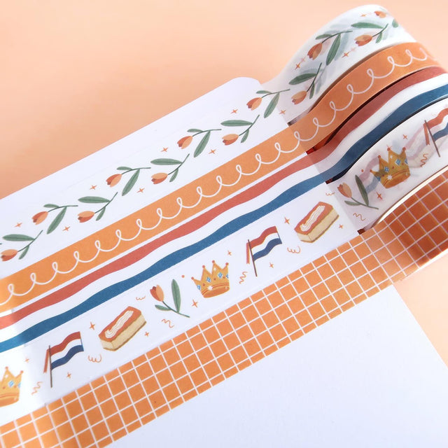 Orange Tulips Washi Tape by Little Lefty Lou