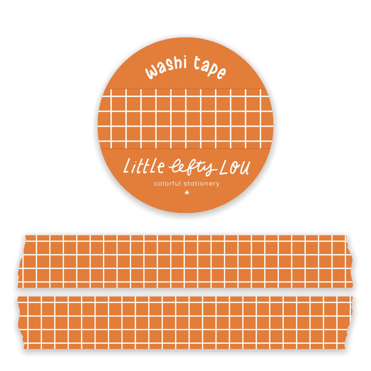 Orange Grid Washi Tape by Little Lefty Lou