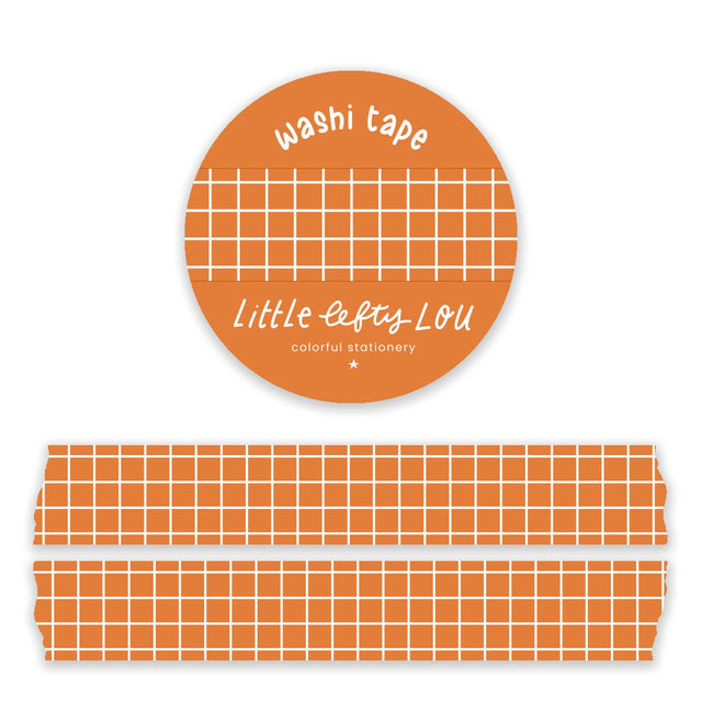 Orange Grid Washi Tape by Little Lefty Lou