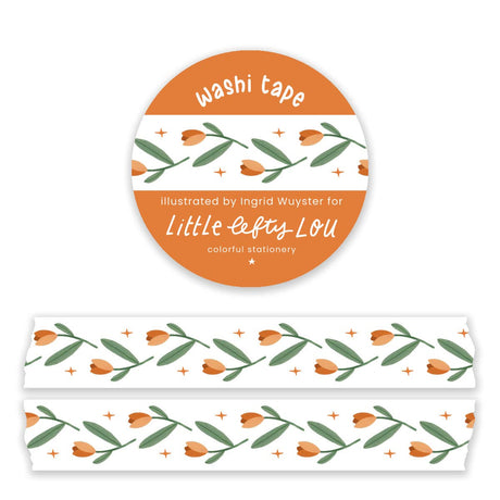 Orange Tulips Washi Tape by Little Lefty Lou
