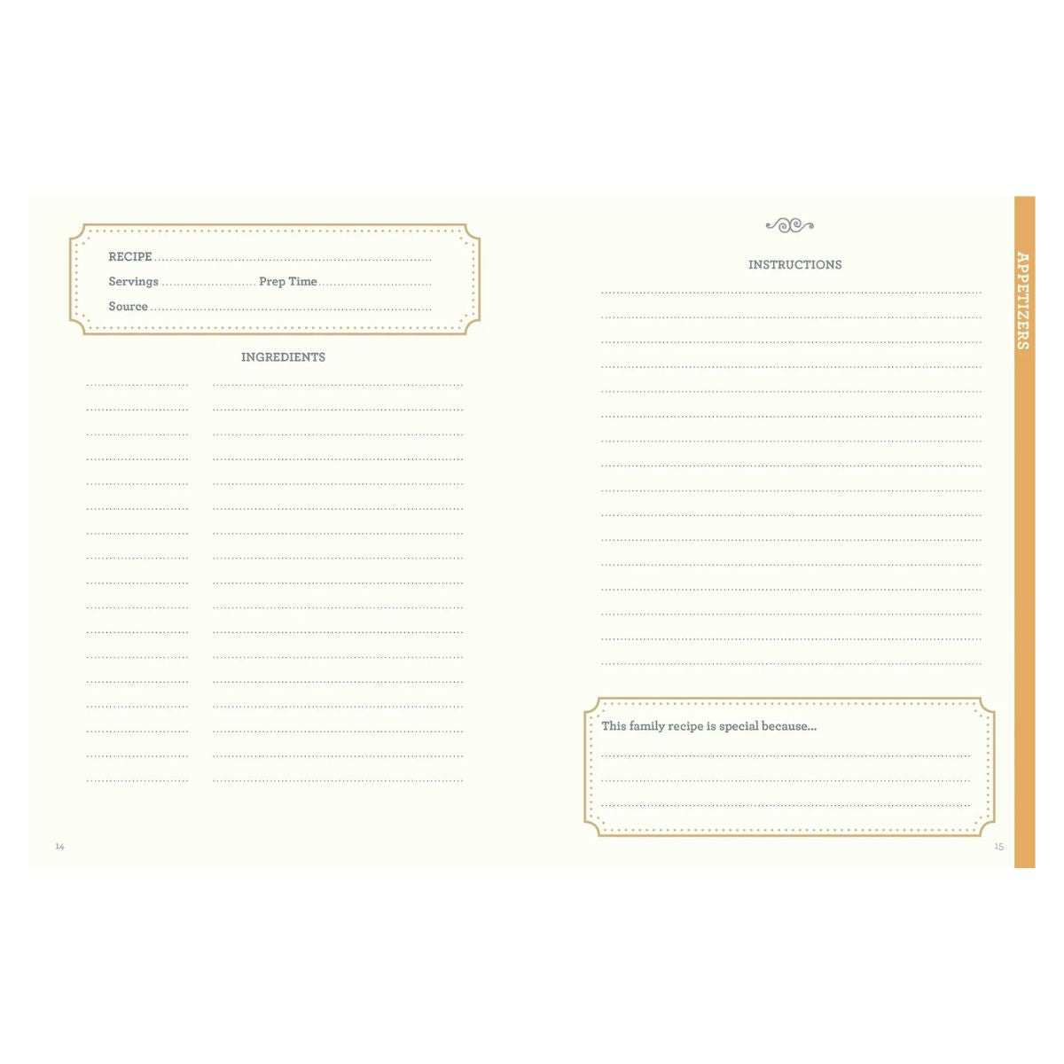 Our Family Recipes Organiser Journal