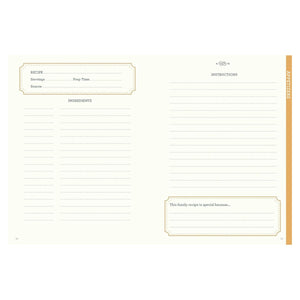 Our Family Recipes Organiser Journal