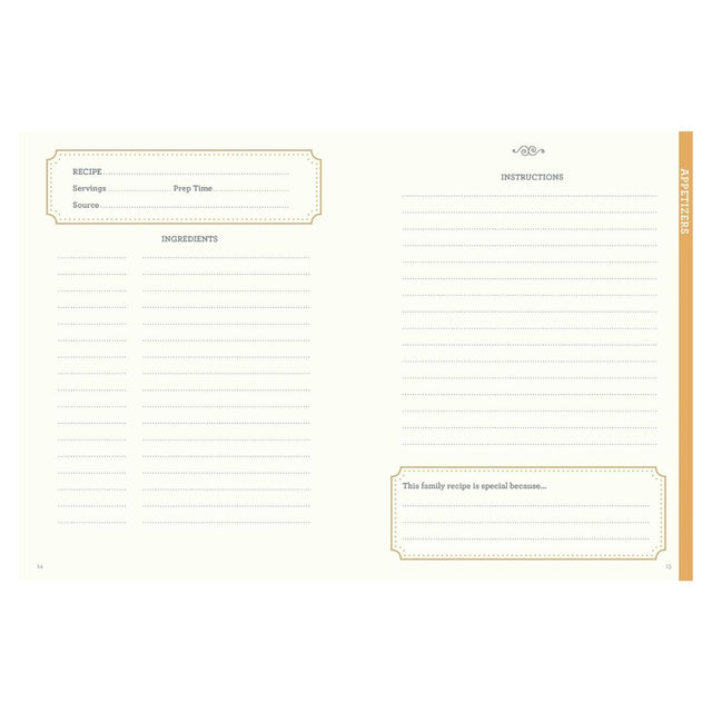 Our Family Recipes Organiser Journal