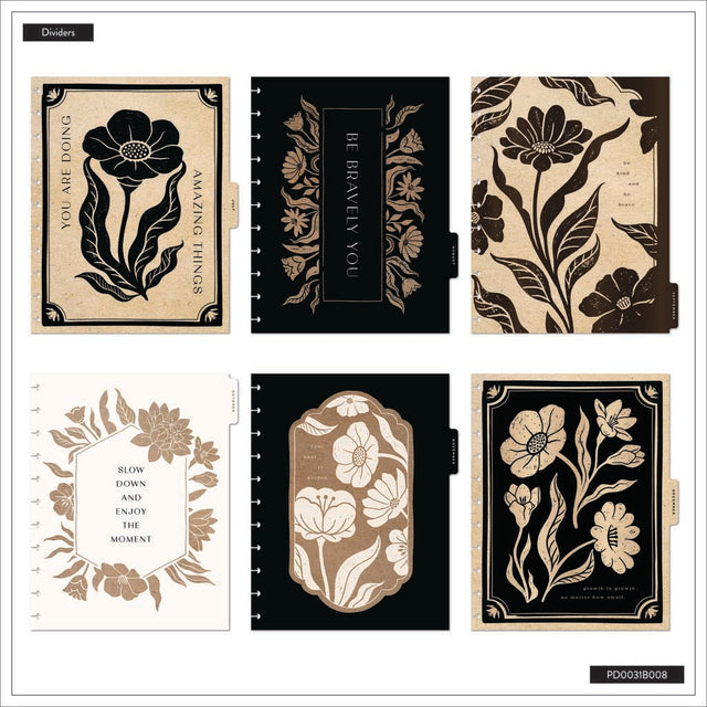 *IMPERFECT* Happy Planner Krafted Florals Big 18-Month Dated 2025-2026 - Dashboard