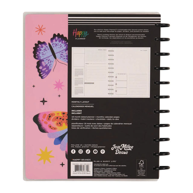 *IMPERFECT* Happy Planner Mystic Blooms Big 18-Month Dated 2025-2026 - Monthly