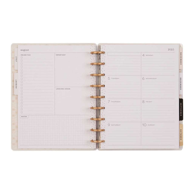 *IMPERFECT* Happy Planner Krafted Florals Classic 18-Month Dated 2025-2026 - Dashboard