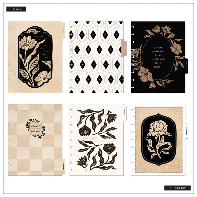 *IMPERFECT* Happy Planner Krafted Florals Classic 18-Month Dated 2025-2026 - Dashboard