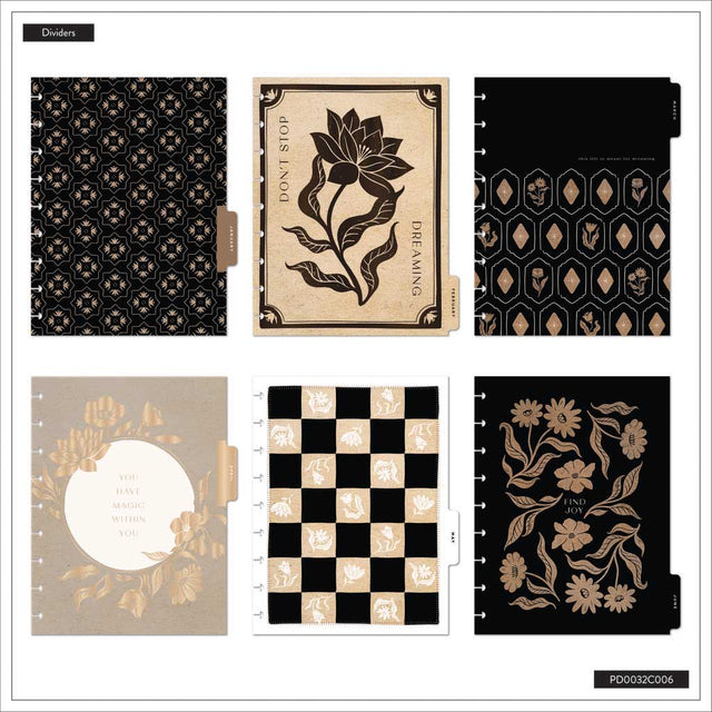 *IMPERFECT* Happy Planner Krafted Florals Classic 18-Month Dated 2025-2026 - Dashboard