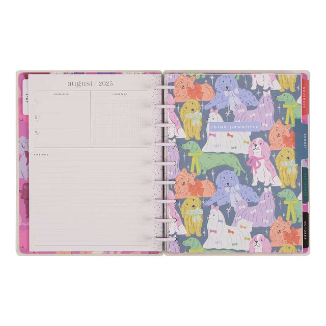 Happy Planner PawsItive Year Classic 18-Month Dated 2025-2026 - Vertical