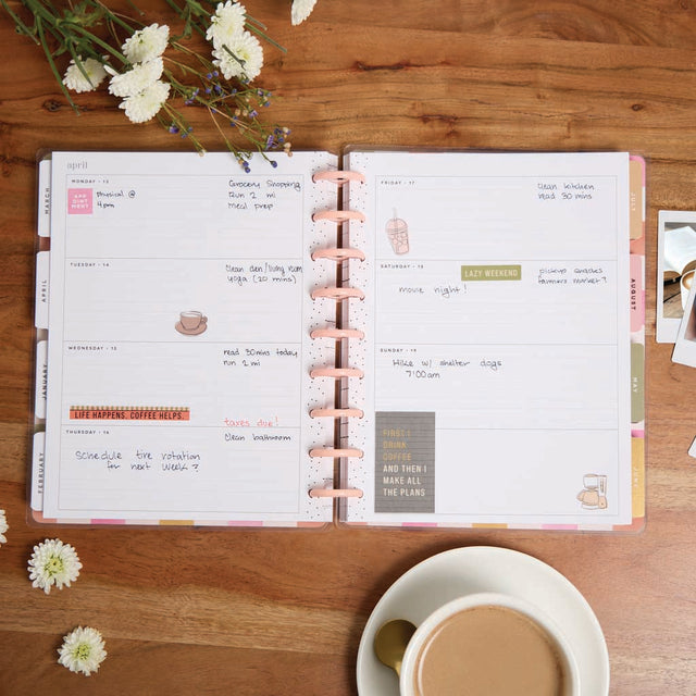 Happy Planner Cafecore Classic 18-Month Dated 2025-2026 - Horizontal