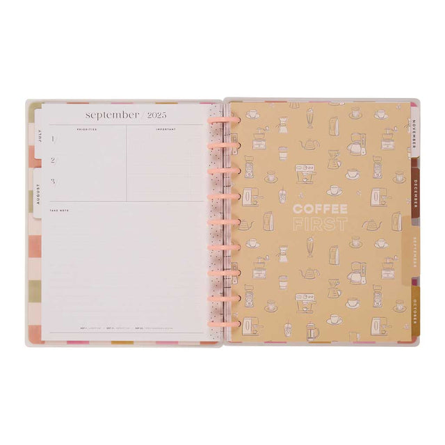 Happy Planner Cafecore Classic 18-Month Dated 2025-2026 - Horizontal