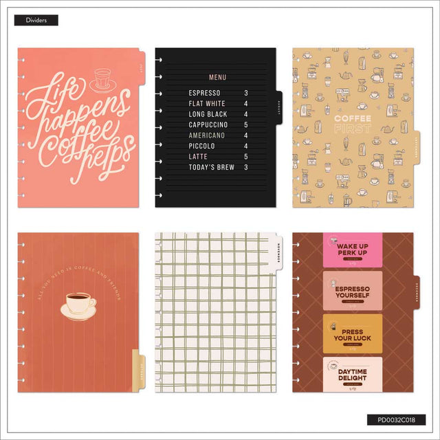 Happy Planner Cafecore Classic 18-Month Dated 2025-2026 - Horizontal