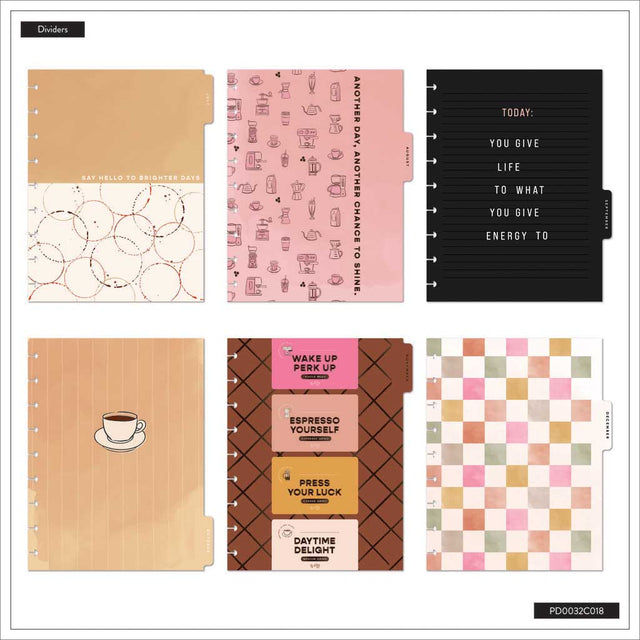 Happy Planner Cafecore Classic 18-Month Dated 2025-2026 - Horizontal