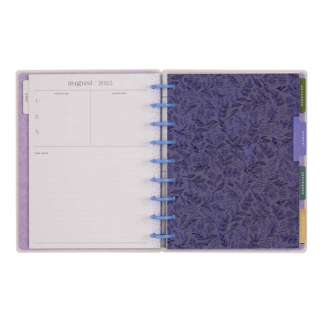*IMPERFECT* Happy Planner Midnight Meadow Classic 18-Month Dated 2025-2026 - Vertical