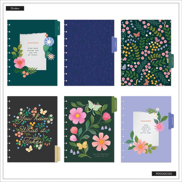 *IMPERFECT* Happy Planner Midnight Meadow Classic 18-Month Dated 2025-2026 - Vertical