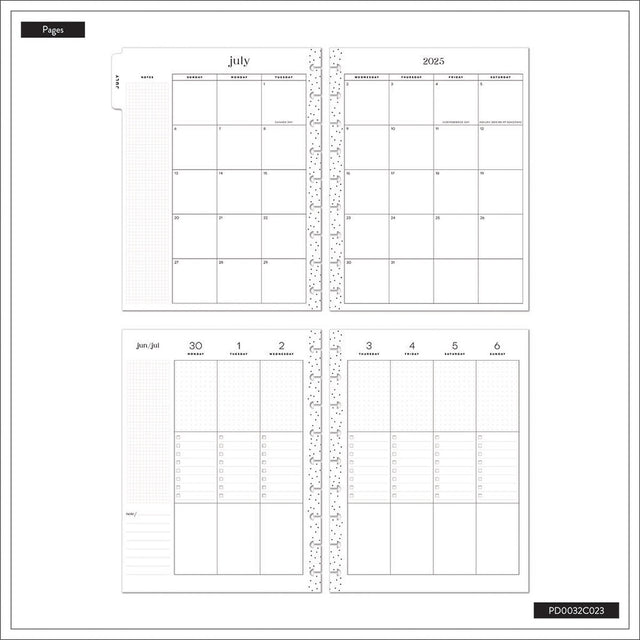 Happy Planner Shell Yeah Classic 18-Month Dated 2025-2026 - Checklist
