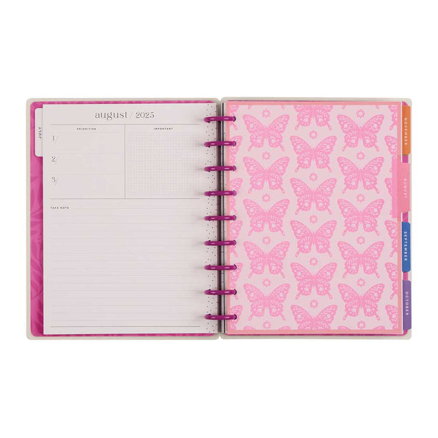 *IMPERFECT* Happy Planner Mystic Blooms Classic 18-Month Dated 2025-2026 - Horizontal