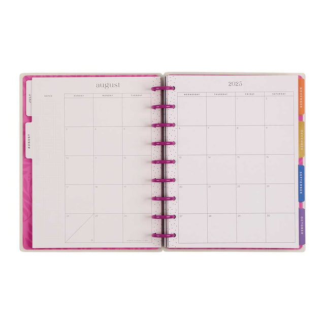 *IMPERFECT* Happy Planner Mystic Blooms Classic 18-Month Dated 2025-2026 - Horizontal