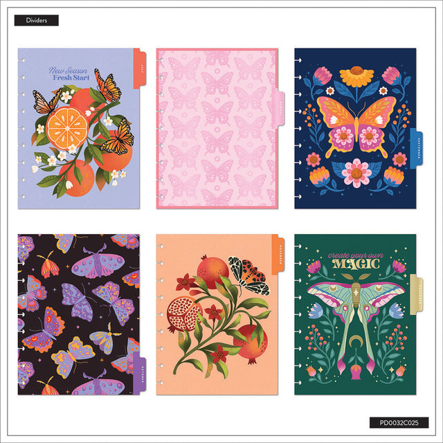 *IMPERFECT* Happy Planner Mystic Blooms Classic 18-Month Dated 2025-2026 - Horizontal