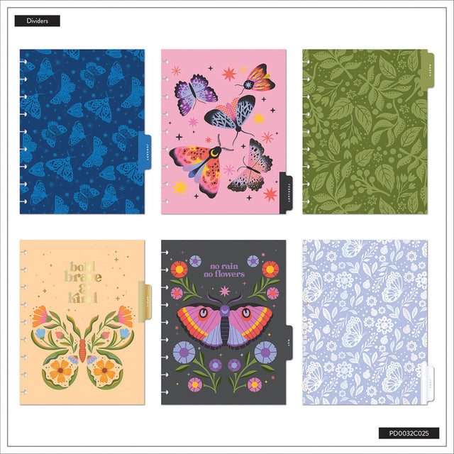 *IMPERFECT* Happy Planner Mystic Blooms Classic 18-Month Dated 2025-2026 - Horizontal