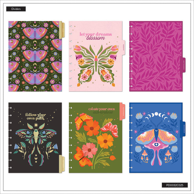 *IMPERFECT* Happy Planner Mystic Blooms Classic 18-Month Dated 2025-2026 - Horizontal