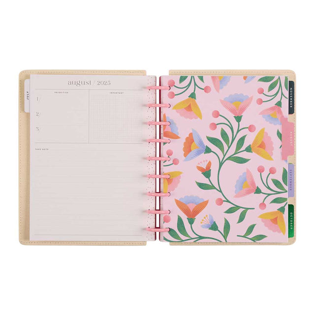 Happy Planner Bloom & Glow Classic 12-Month Dated 2025-2026 - Horizontal