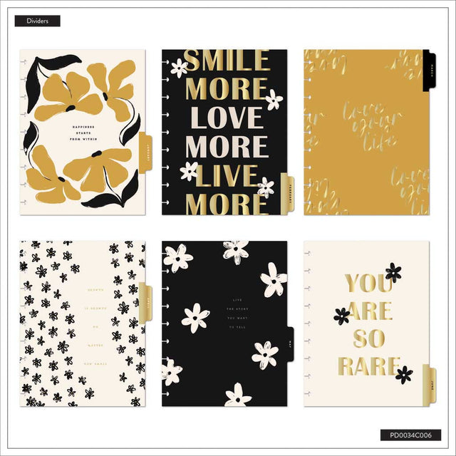Happy Planner DELUXE Mod Sketches Classic 12-Month Dated 2025-2026 - Dashboard Fabric Chenille Embroidery