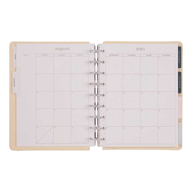 Happy Planner DELUXE Soft Pop Classic 12-Month Dated 2025-2026 - Dashboard Fabric Chenille Embroidery