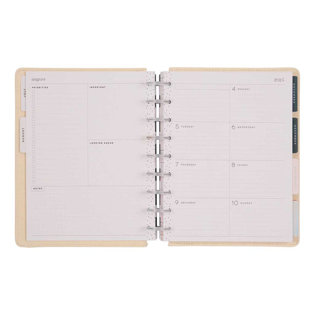 Happy Planner DELUXE Soft Pop Classic 12-Month Dated 2025-2026 - Dashboard Fabric Chenille Embroidery