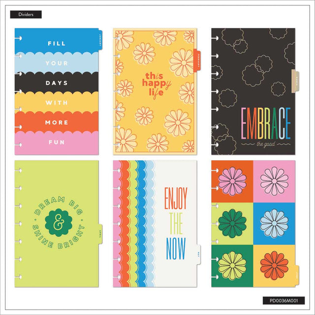 Happy Planner Optimistic Brights Mini  12-Month Dated 2025-2026 - Horizontal
