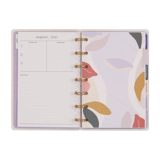 Happy Planner Serene Shapes Mini  12-Month Dated 2025-2026 - Dashboard