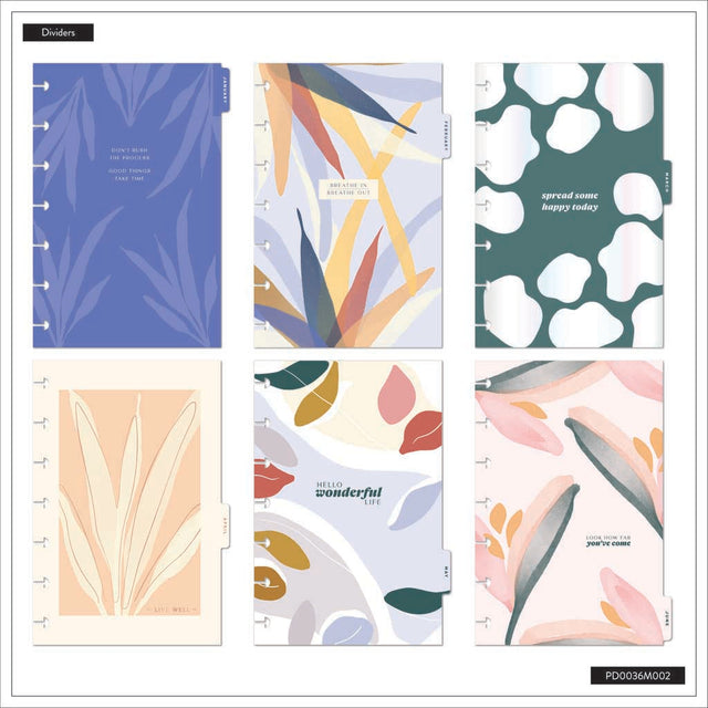 Happy Planner Serene Shapes Mini  12-Month Dated 2025-2026 - Dashboard