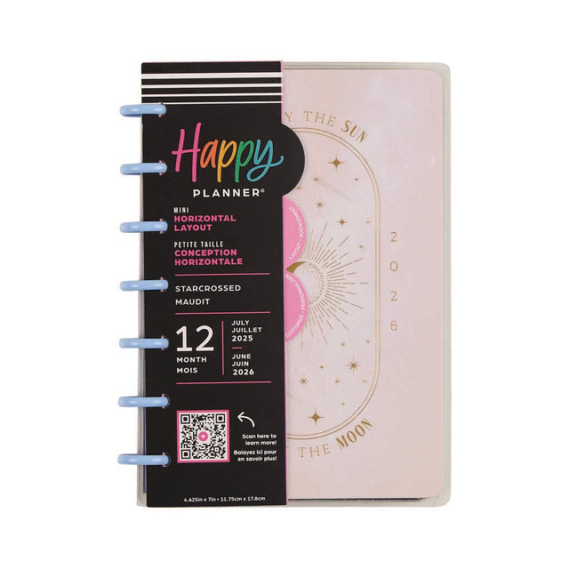 Happy Planner Starcrossed Mini  12-Month Dated 2025-2026  Horizontal