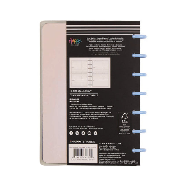 Happy Planner Starcrossed Mini  12-Month Dated 2025-2026  Horizontal