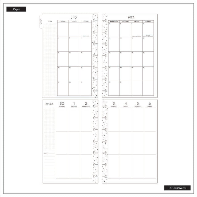 Happy Planner Mystic Blooms Mini  12-Month Dated 2025-2026 - Vertical