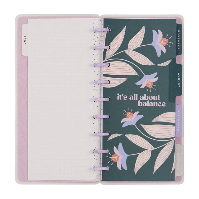 Happy Planner Petals & Plans Skinny Classic 12-Month Dated 2025-2026 - Horizontal