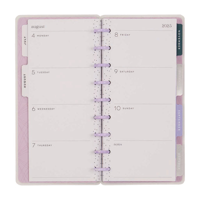 Happy Planner Petals & Plans Skinny Classic 12-Month Dated 2025-2026 - Horizontal