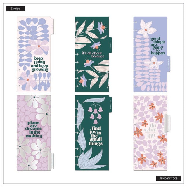 Happy Planner Petals & Plans Skinny Classic 12-Month Dated 2025-2026 - Horizontal