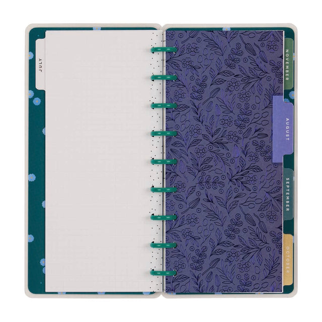 Happy Planner Midnight Meadow Skinny Classic 12-Month Dated 2025-2026 - Horizontal